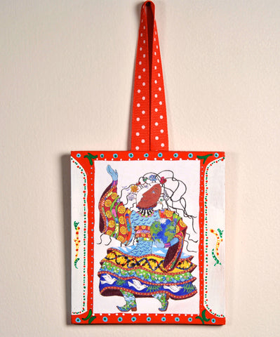 Woman of Faith Ornament (Hand Painted) and Card Combination