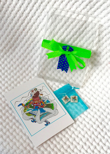 Best Friend Earrings and Card Combo