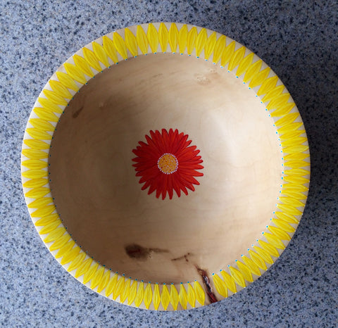 MACK/Tode - Daisy Blooms wooden bowl