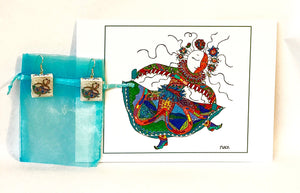 Mother of Patience & Ingenuity Earrings and Card Combination