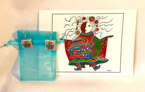 Lover/Protector of Nature Earrings and Card Combination