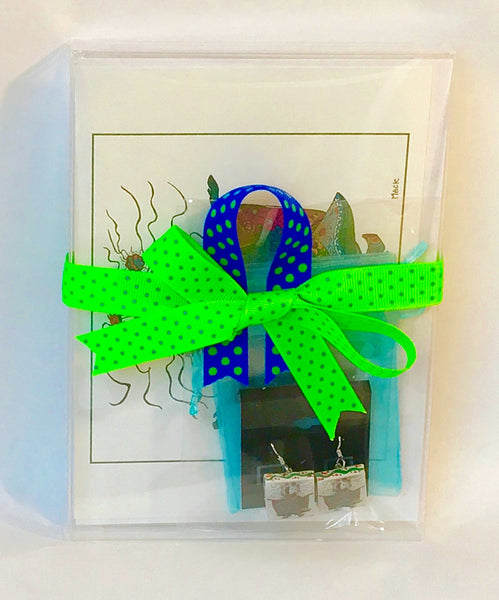 Lover/Protector of Nature Earrings and Card Combination