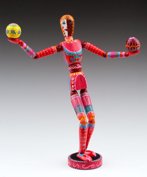 SOLD - Juggler Wooden Doll