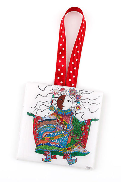 Lover/Protector of Nature Ornament (ceramic) and Card Combination